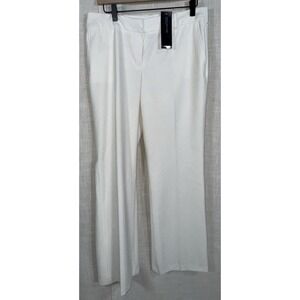 Jones New York Modern Women's 6 Stretch Career Dress Pants Trousers White Ivory